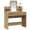 vidaXL Dressing Table with LED Artisan Oak 100x40x130 cm