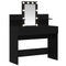 vidaXL Dressing Table with LED Black Oak 100x40x130 cm