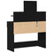 vidaXL Dressing Table with LED Black Oak 100x40x130 cm