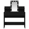 vidaXL Dressing Table with LED Black Oak 100x40x130 cm