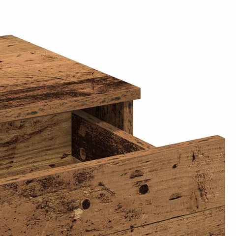 vidaXL Dressing Table with LED Old Wood 100x40x120 cm