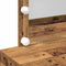 vidaXL Dressing Table with LED Old Wood 100x40x120 cm