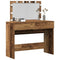 vidaXL Dressing Table with LED Old Wood 100x40x120 cm