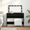 vidaXL Dressing Table with LED Black Oak 100x40x120 cm
