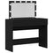 vidaXL Dressing Table with LED Black Oak 100x40x120 cm