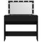vidaXL Dressing Table with LED Black Oak 100x40x120 cm