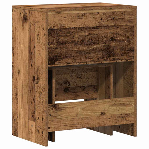 vidaXL Dressing Table with Mirror Old Wood Engineered Wood