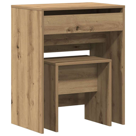 vidaXL Dressing Table with Mirror Artisan Oak Engineered Wood