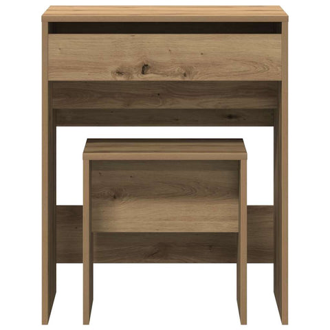 vidaXL Dressing Table with Mirror Artisan Oak Engineered Wood