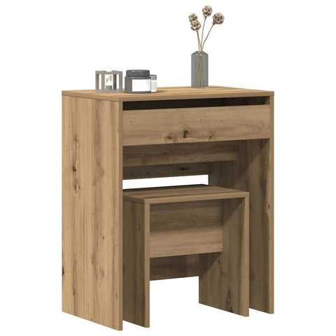 vidaXL Dressing Table with Mirror Artisan Oak Engineered Wood