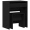 vidaXL Dressing Table with Mirror Black Oak Engineered Wood