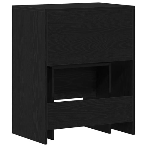 vidaXL Dressing Table with Mirror Black Oak Engineered Wood