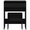 vidaXL Dressing Table with Mirror Black Oak Engineered Wood