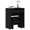 vidaXL Dressing Table with Mirror Black Oak Engineered Wood