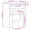 vidaXL Dressing Table with Mirror Black Oak Engineered Wood