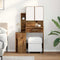vidaXL Dressing Table with Mirror&LED Lights Old Wood Engineered Wood