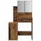vidaXL Dressing Table with Mirror&LED Lights Old Wood Engineered Wood