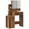 vidaXL Dressing Table with Mirror&LED Lights Old Wood Engineered Wood