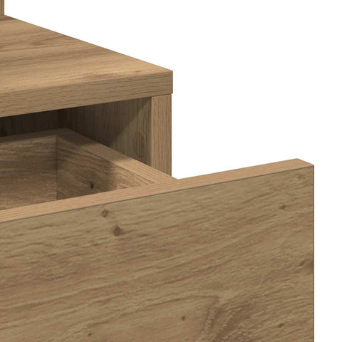 vidaXL Dressing Table with Mirror and LEDs Artisan Oak Engineered Wood