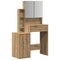 vidaXL Dressing Table with Mirror and LEDs Artisan Oak Engineered Wood