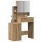 vidaXL Dressing Table with Mirror and LEDs Artisan Oak Engineered Wood