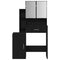 vidaXL Dressing Table with Mirror&LED Lights Black Oak Engineered Wood