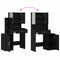 vidaXL Dressing Table with Mirror&LED Lights Black Oak Engineered Wood
