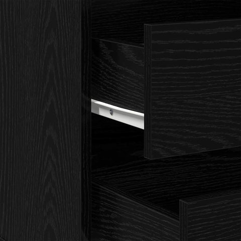 vidaXL Chest of Drawers Black oak 60 x 41 x 58 cm Engineered wood