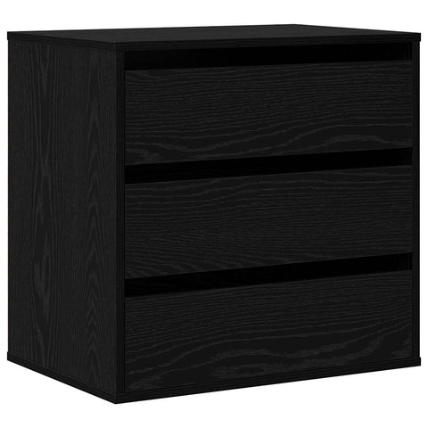 vidaXL Chest of Drawers Black oak 60 x 41 x 58 cm Engineered wood