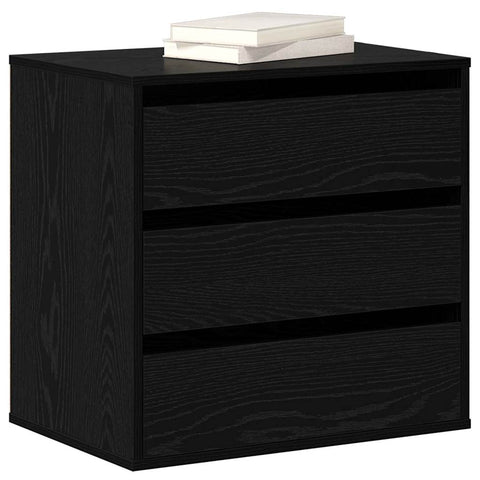 vidaXL Chest of Drawers Black oak 60 x 41 x 58 cm Engineered wood