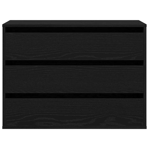 vidaXL Chest of Drawers Black oak 80 x 41 x 58 cm Engineered wood