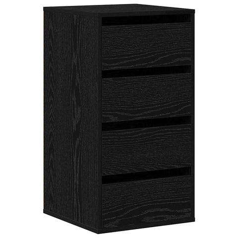 vidaXL Chest of Drawers Black oak 40 x 41 x 76 cm Engineered wood