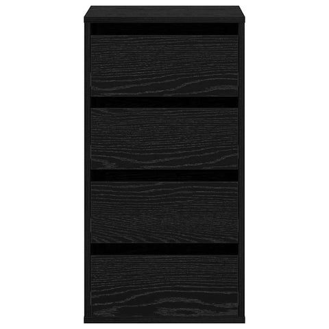 vidaXL Chest of Drawers Black oak 40 x 41 x 76 cm Engineered wood