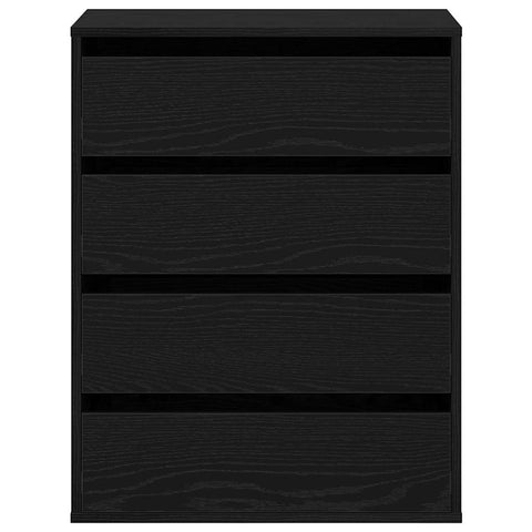 vidaXL Chest of Drawers Black oak 60 x 41 x 76 cm Engineered wood