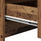 vidaXL Bedside Cabinet with LED Lights Old Wood Engineered Wood