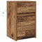 vidaXL Bedside Cabinet with LED Lights Old Wood Engineered Wood