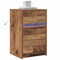vidaXL Bedside Cabinet with LED Lights Old Wood Engineered Wood