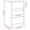 vidaXL Bedside Cabinet with LED Lights Old Wood Engineered Wood