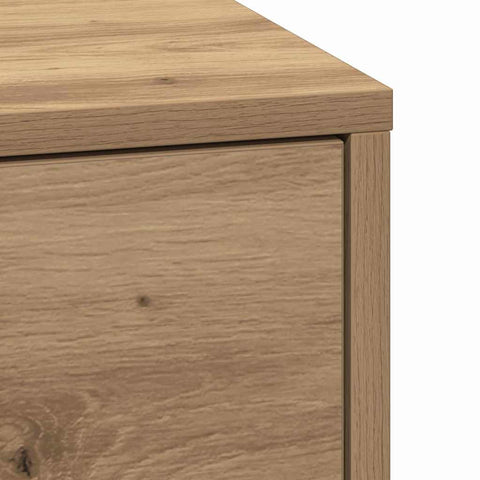 vidaXL Bedside Cabinet with LED Lights Artisan Oak Engineered Wood