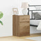 vidaXL Bedside Cabinet with LED Lights Artisan Oak Engineered Wood