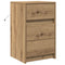 vidaXL Bedside Cabinet with LED Lights Artisan Oak Engineered Wood