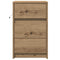 vidaXL Bedside Cabinet with LED Lights Artisan Oak Engineered Wood
