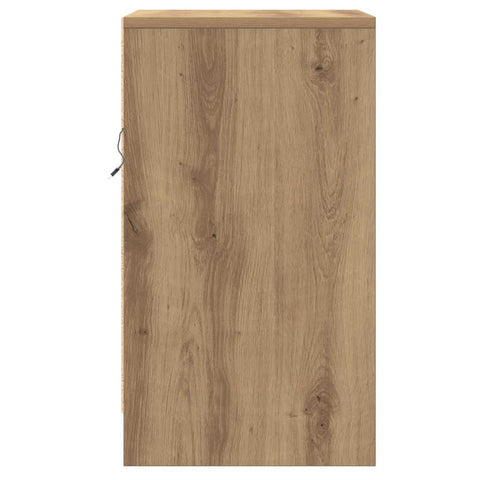 vidaXL Bedside Cabinet with LED Lights Artisan Oak Engineered Wood