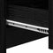 vidaXL Bedside Cabinet with LED Lights Black Oak Engineered Wood