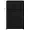 vidaXL Bedside Cabinet with LED Lights Black Oak Engineered Wood