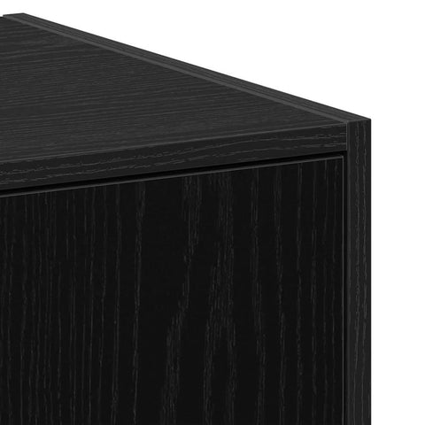 vidaXL Apothecary Cabinet Black oak 40 x 41 x 118 cm Engineered wood