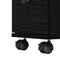 vidaXL Narrow Bathroom Cabinet with Wheel Black oak 33 x 23 x 65 cm