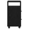 vidaXL Narrow Bathroom Cabinet with Wheel Black oak 33 x 23 x 65 cm