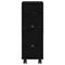 vidaXL Narrow Bathroom Cabinet with Wheel Black oak 33 x 23 x 65 cm