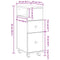 vidaXL Narrow Bathroom Cabinet with Wheel Black oak 33 x 23 x 65 cm